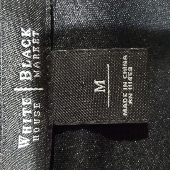 WHBM black white chain pattern stretch mini dress with belt - Picture 5 of 6